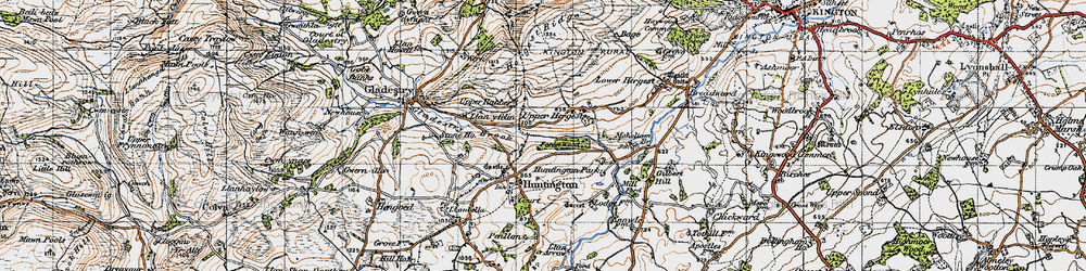Old map of Lower Rabber in 1947