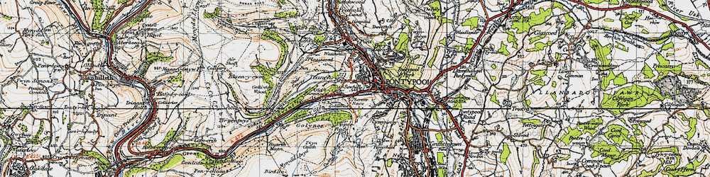 Old map of Lower Race in 1947