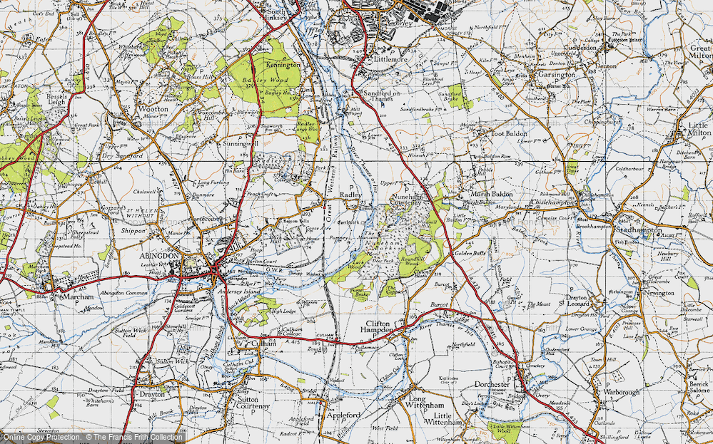 Old Map of Lower Radley, 1947 in 1947