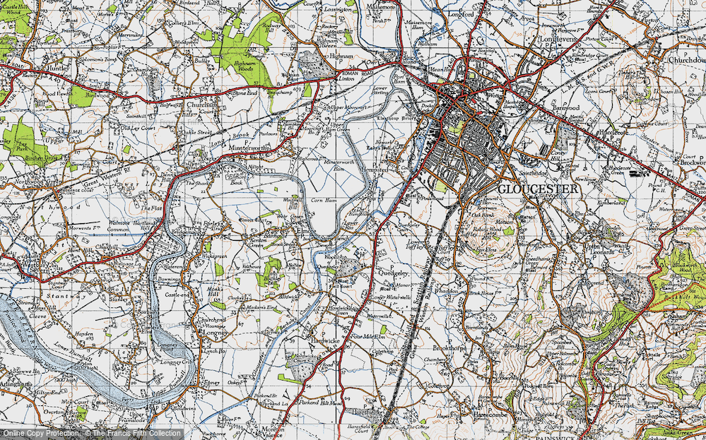 Old Map of Lower Rea, 1947 in 1947