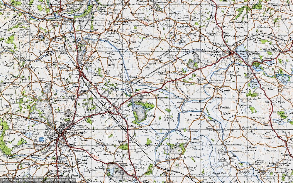 Old Map of Historic Map covering Kinsale in 1947