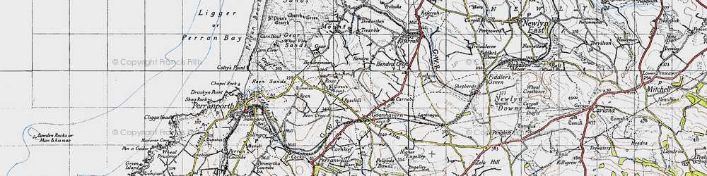Old map of Lower Rose in 1946