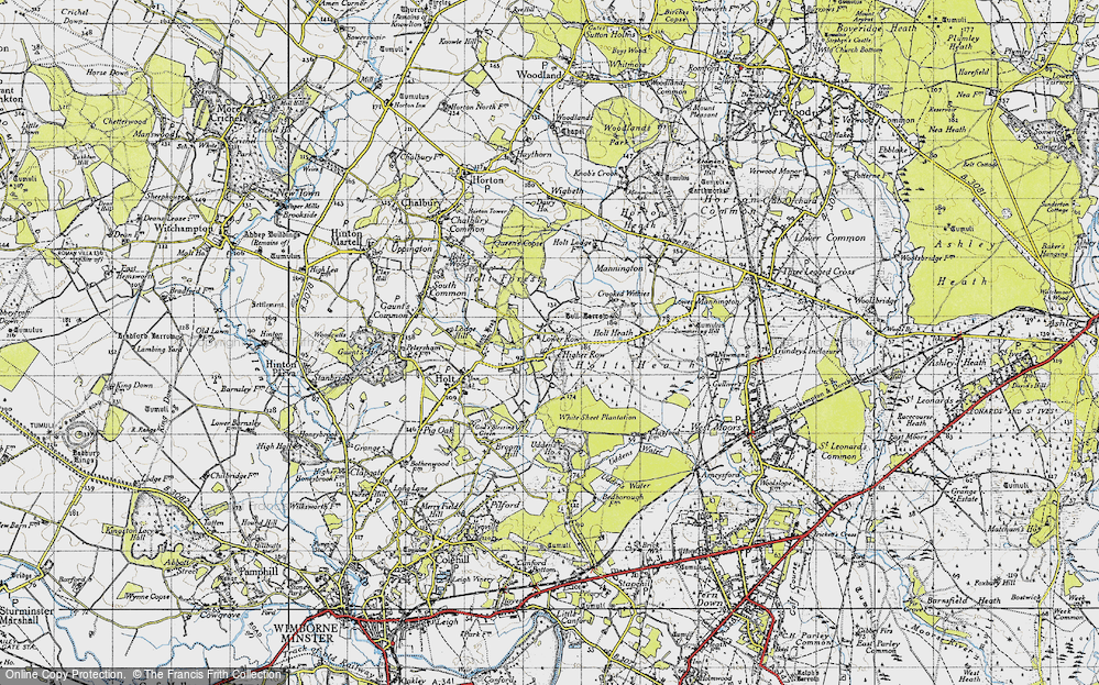 Old Map of Lower Row, 1940 in 1940