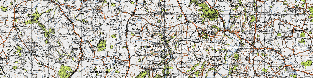 Old map of Lower Sapey in 1947