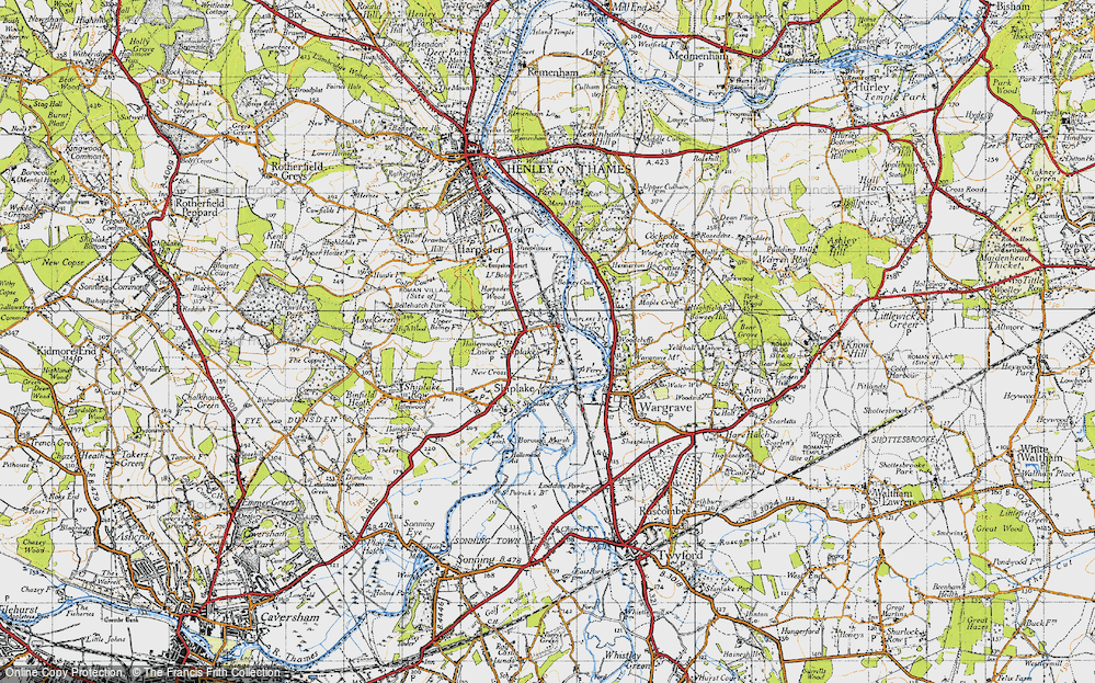 Old Map of Lower Shiplake, 1947 in 1947