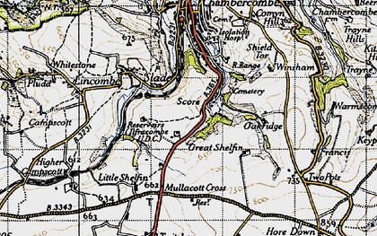 Old map of Lower Slade in 1946