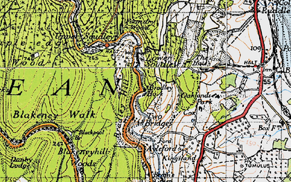 Old map of Lower Soudley in 1946