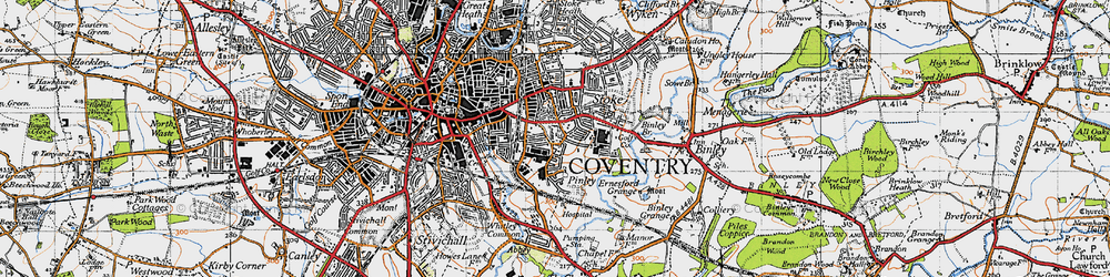 Old map of Lower Stoke in 1946