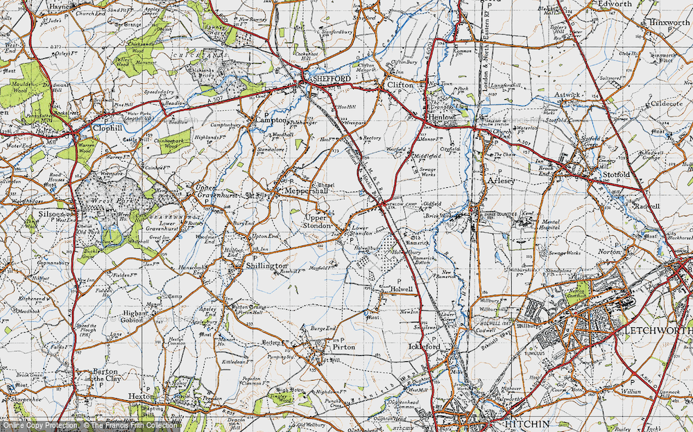 Old Map of Lower Stondon, 1946 in 1946