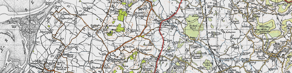 Old map of Lower Stone in 1946