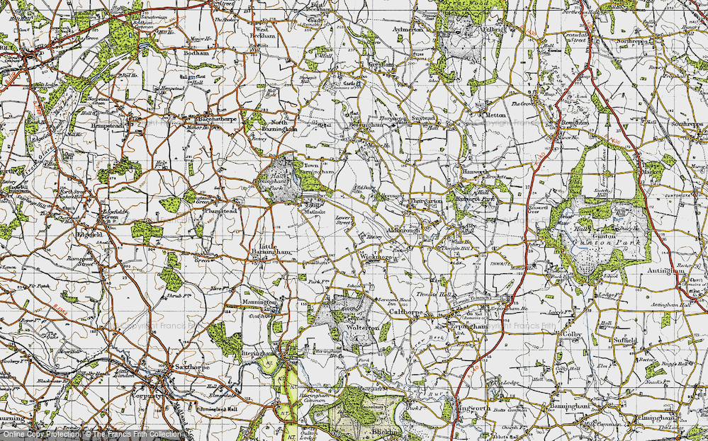 Old Map of Lower Street, 1945 in 1945