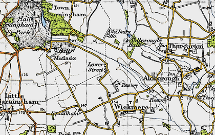 Old map of Lower Street in 1945