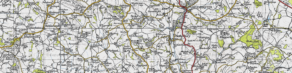 Old map of Lower Strode in 1945