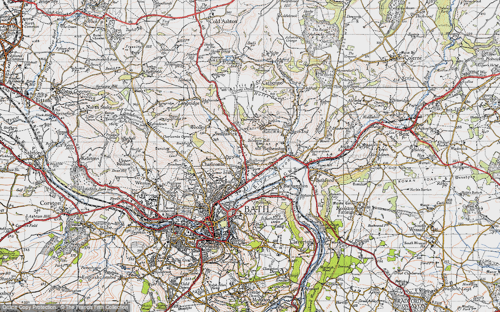 Old Map of Lower Swainswick, 1946 in 1946