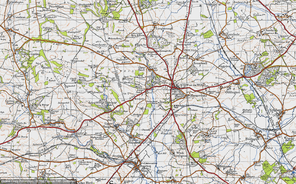 Old Map of Lower Swell, 1946 in 1946