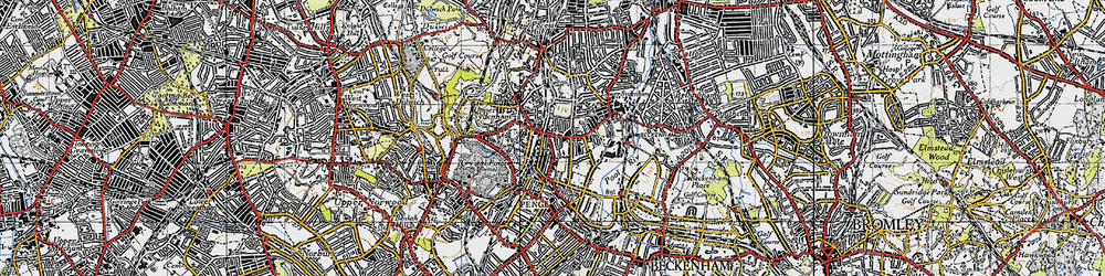 Old map of Lower Sydenham in 1946