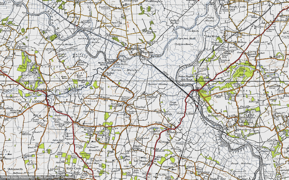 Old Map of Lower Thurlton, 1946 in 1946