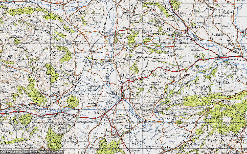 Old Map of Lower Todding, 1947 in 1947