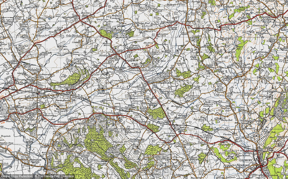 Old Map of Lower Town, 1947 in 1947