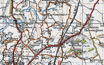 Old map of Lower Town in 1947