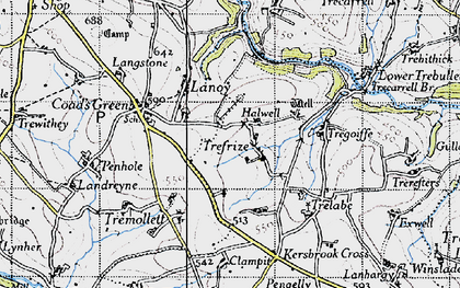 Old map of Lower Trefrize in 1946