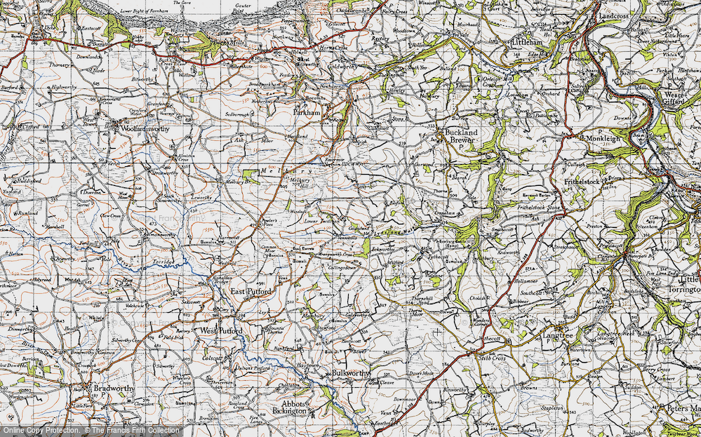 Old Map of Lower Twitchen, 1946 in 1946