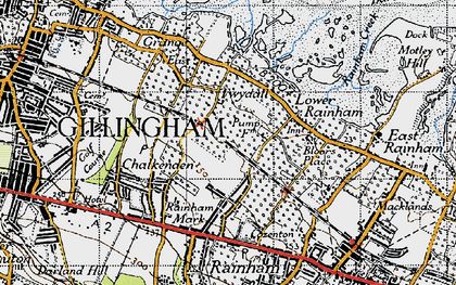 Old map of Lower Twydall in 1946