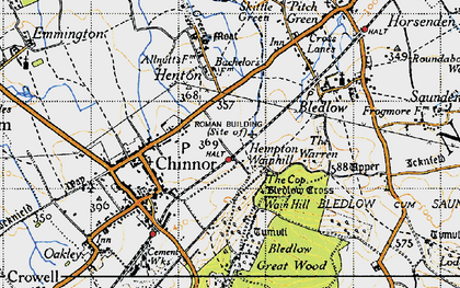 Old map of Lower Wainhill in 1947