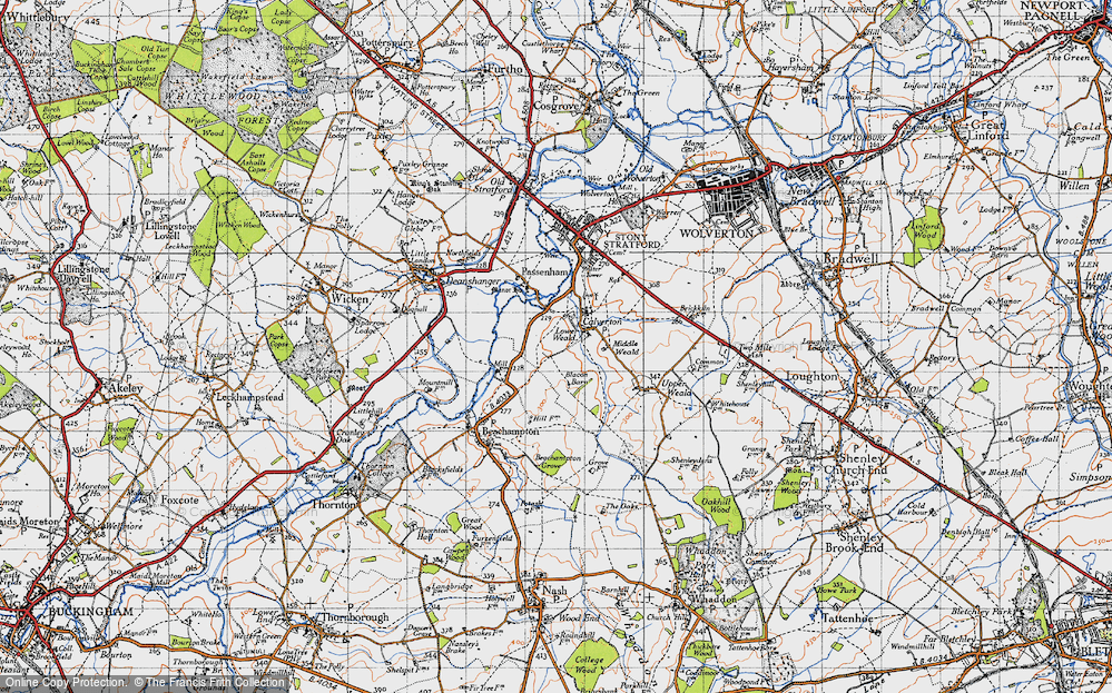 Old Map of Lower Weald, 1946 in 1946