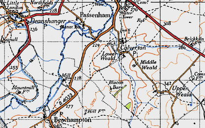 Old map of Lower Weald in 1946