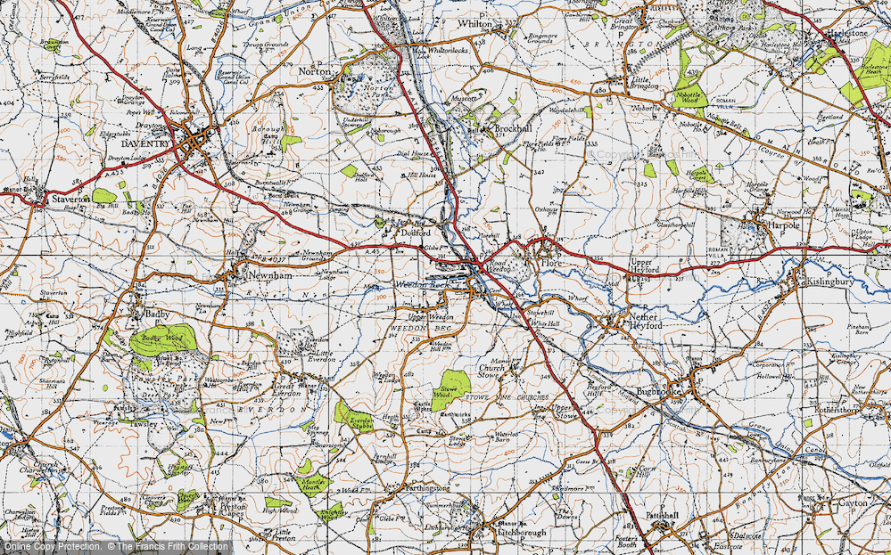 Old Map of Lower Weedon, 1946 in 1946