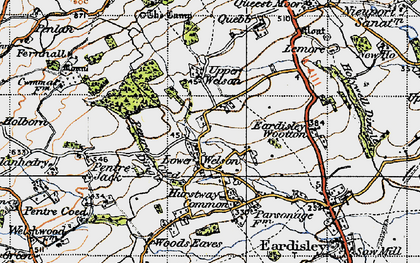 Old map of Lower Welson in 1947