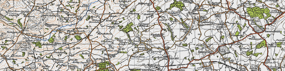 Old map of Lower Welson in 1947