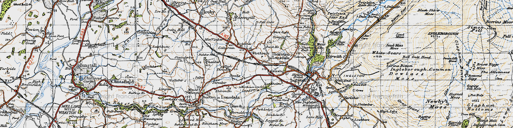 Old map of Lower Westhouse in 1947