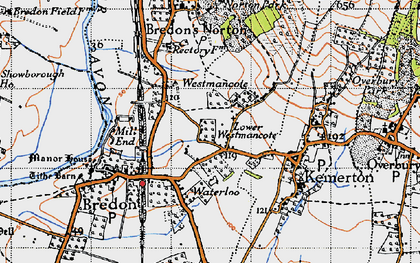 Old map of Lower Westmancote in 1946