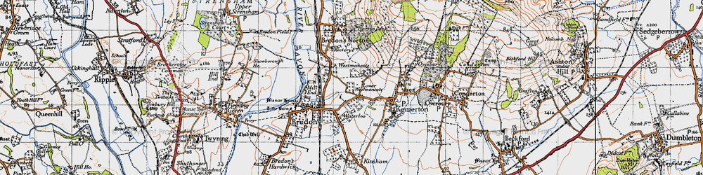 Old map of Lower Westmancote in 1946