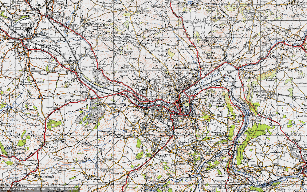 Old Map of Lower Weston, 1946 in 1946