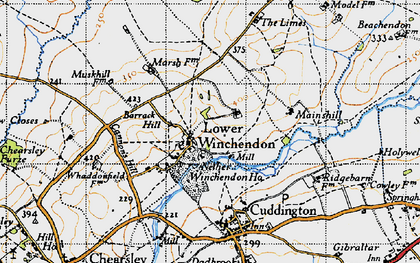 Old map of Lower Winchendon in 1946