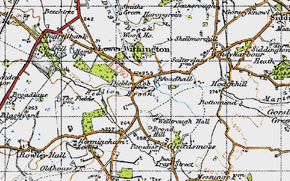 Old map of Lower Withington in 1947
