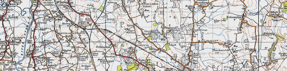 Old map of Lower Wolverton in 1946