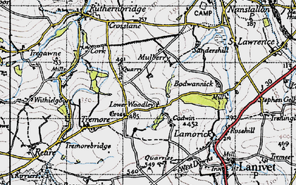 Old map of Saints'Way in 1946