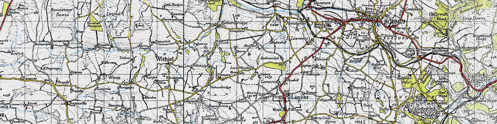 Old map of Saints'Way in 1946