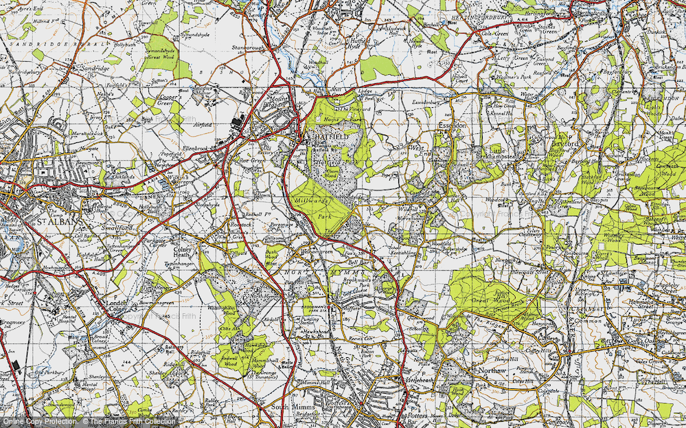 Old Map of Lower Woodside, 1946 in 1946