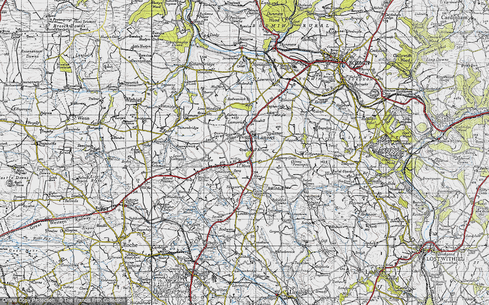 Old Map of Lower Woon, 1946 in 1946