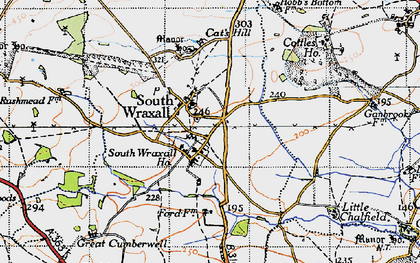 Old map of Lower Wraxall in 1946