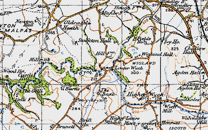 Old map of Lower Wych in 1947