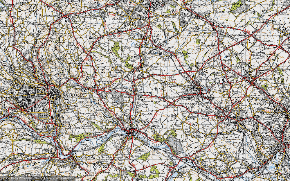 Old Map of Lower Wyke, 1947 in 1947
