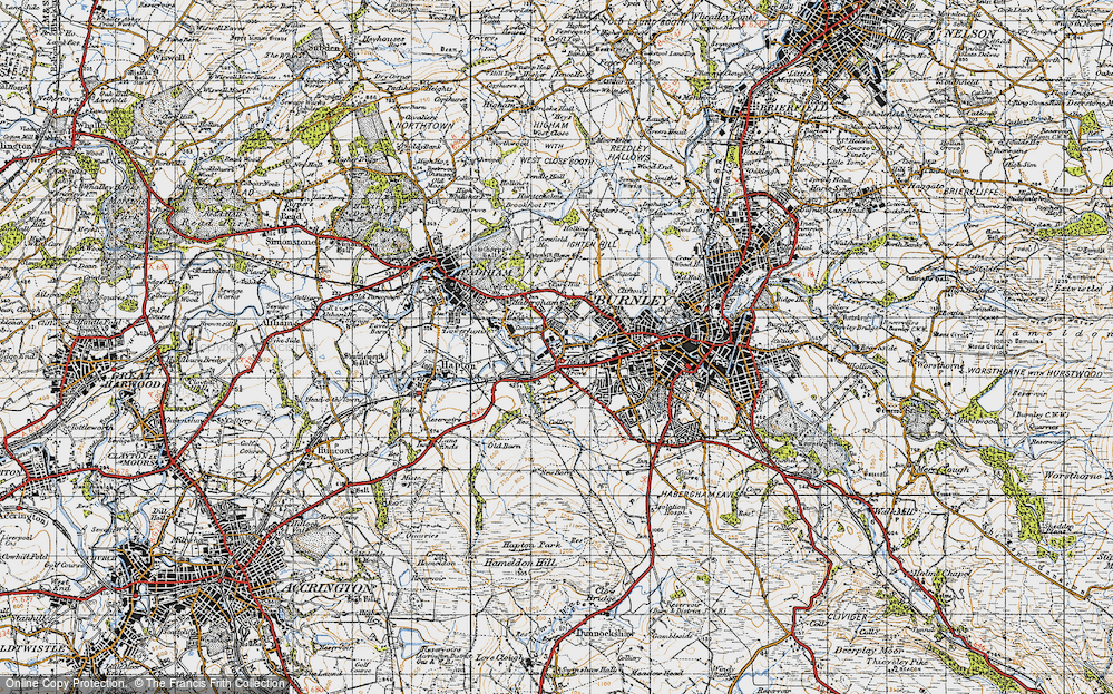 Old Map of Lowerhouse, 1947 in 1947