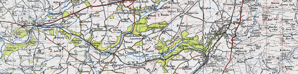 Old map of Lowertown in 1946