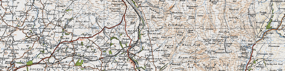 Old map of Back Balk in 1947
